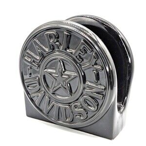 Harley-Davidson Rare Fat Boy Napkin Holder Star Gas Cap Black Shiny Ceramic